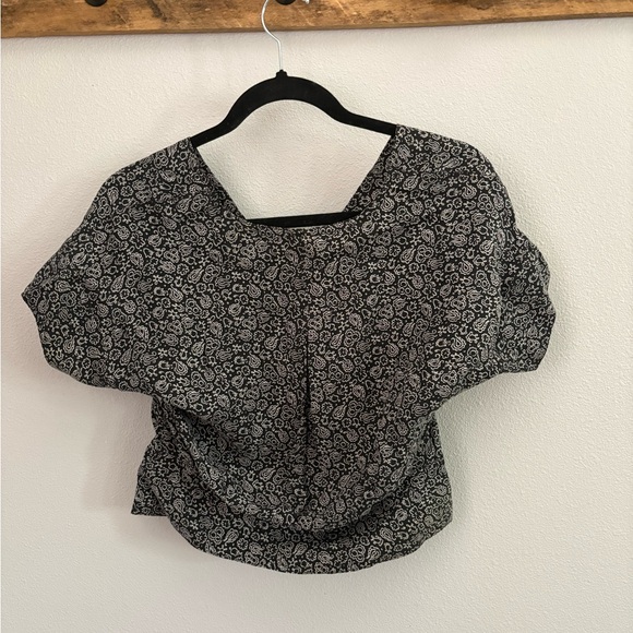 Madewell Black and White Floral Blouse - Picture 2 of 7